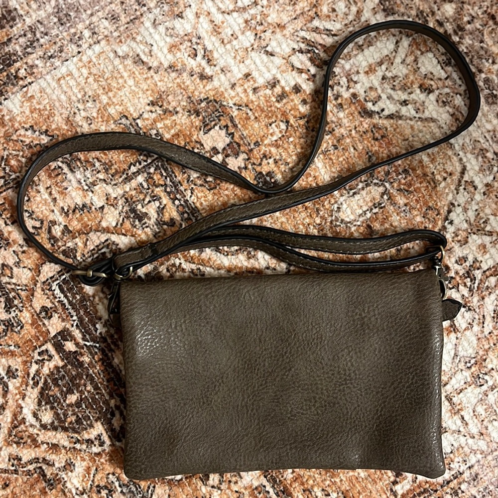Gray Taupe Crossbody Purse